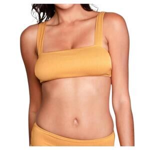 NEW SAUIPE julia bikini top ribbed in gold
